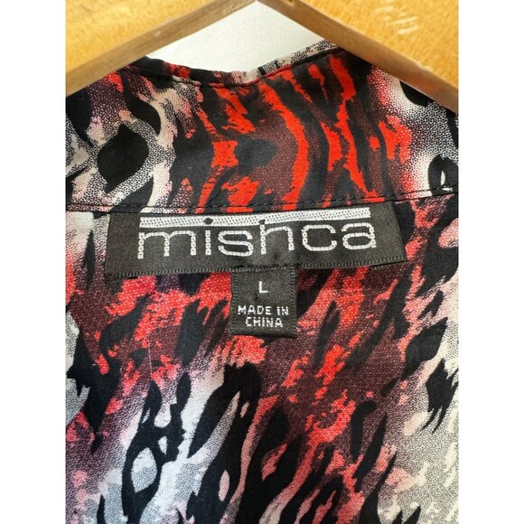 Mischa tie front bold colorful women size large cotton light jacket cover layer - Picture 2 of 9